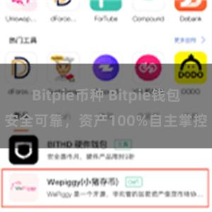 Bitpie币种 Bitpie钱包安全可靠，资产100%自主掌控